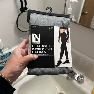 Gray Full-Length Phone Pocket Leggings
